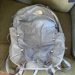 Northface book bag, gently loved, good condition. Blue.